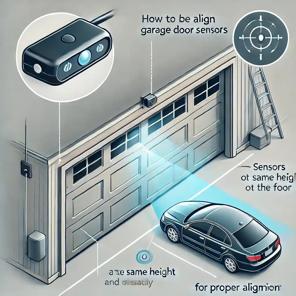 how to align garage door sensors